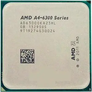 A A4-Series A4 6300 A4 6300k Dual-Core CPU Processor AD6300OKA23HL /AD630BOKA23HL Socket FM2