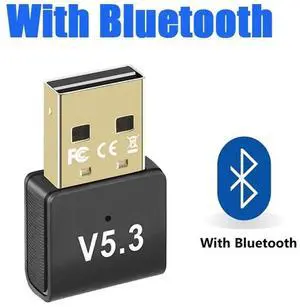 With Bluetooth Dongle BT5.3 Computer USB External Adapter Wireless Connect Earphone Speaker Mouse Game Grip Printer Mobile Phone