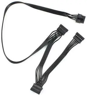 JAENFONG  Great Wall Dragon Power Module Line 5P to Large 3 SATA 4P 5Pin to Hard Disk Line 4Pin Power Line 1 to 3 Splitter PC Server Multiplier Hard Drive Power Supply Extension Cable 80cm