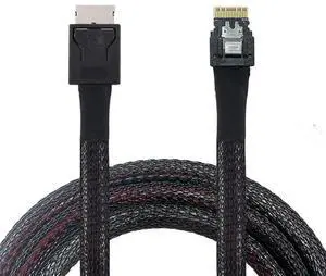 JAENFONG OcuLink PCIe PCI-Express SFF-8611 4i to SFF-8654 Slimline SSD Data Active Cable 50cm JAENFONG OcuLink PCIe PCI-Express SFF-8611 4i to SFF-8654 Slimline SSD Data Active Cable 50cm