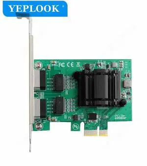 PCIe 1x Dual Port RJ45 Gigabit Network Lan Card 10/100/1000Mbps Ethernet Controller forIntel 82571 Chipset for Desktop Server