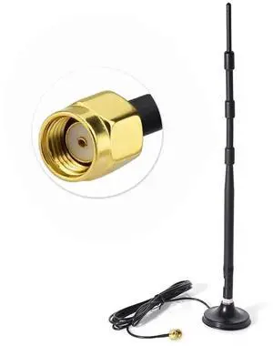 9dBi 2.4GHz Omni Directional Vertical WiFi Antenna with RP-SMA Connector for Wireless LAN Card AP