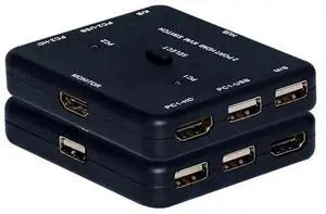 2 Port KVM Switch 4K HDMI-Compatible Splitter USB Hub Transfer Adapter Phone Charger Multiple Expander Dock for LCD Computer 2 Port KVM Switch 4K HDMI-Compatible Splitter USB Hub Transfer Adapter Phone Charger Multiple Expander Dock for LCD Computer