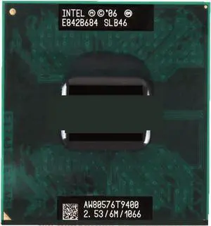 CPU c 2 Duo T9400 CPU (6M Cache, 2.53 GHz, 1066 MHz FSB, Dual-Core) Laptop Processor Processing Unit
