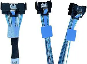 JAENFONG x8 to 2* x4,-- 74Pin to 2*-- 38Pin,PCIe Gen5 Mini Cooledge IODouble Straight Cable 70CM