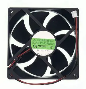 JAENFONG New Cooling Fan for POWERYEAR PY-9225H12S DC 12V 0.35A 9025,Size: 90X90X25mm 2-pin 2-Wire DC Brushless Fan.