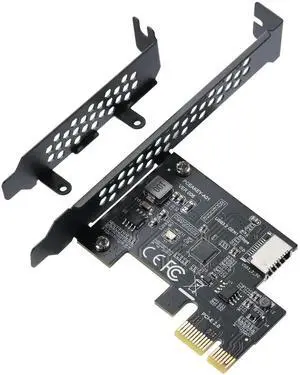 PCI-E 1X to USB 3.2 GEN1 5Gbps Type-E A-Key Expansion Card,Front Panel Type-C Interface for Desktop PC(ASM1042A)