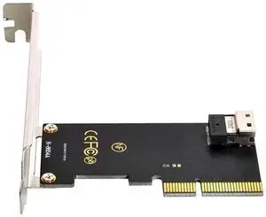 JAENFONG PCI-E 4X to U.2 U2 Kit SFF-8639 to SFF-8654 Slimline SAS NVME PCIe SSD Adapter for Mainboard