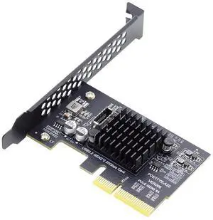JAENFONG USB 3.2 Gen2 Type-E 20Gbps Front Panel Socket to PCI-E 4X Express Card Adapter for Desktop Motherboard