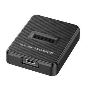 JAENFONG USB 3.0 USB-C Type-C to NVME M-Key M.2 NGFF SATA SSD Docking Vertical External PCBA Case Enclosure RTL9210B Chipset