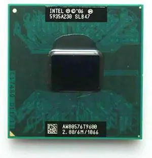 Fit forIntel Core 2 Duo T9600 CPU 2.8 GHz 1066MHz Socket P Dual-Core Processor