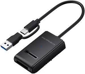 JAENFONG USB 3.0 USB-C Type-C Type-A to NVME M-Key M.2 NGFF SATA SSD Docking Horizontal External Cable Enclosure RTL9210B Chipset