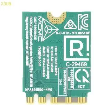 X3UB AX900 RTL8851BE WiFi6 5Ghz Networking Adapter For PC Desktop Laptop Double Band Bluetooth-compatible 5.2 Support