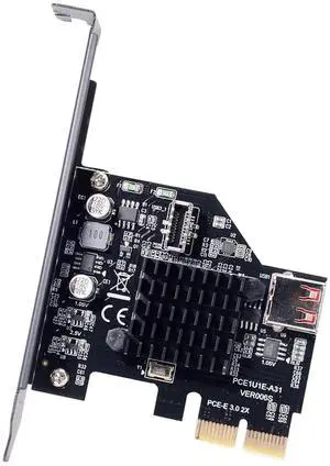 JAENFONG Card USB 3.1 10Gbps Front Panel Type-E Socket & USB 2.0 480Mbps to PCI-E Express Adapter for Motherboard