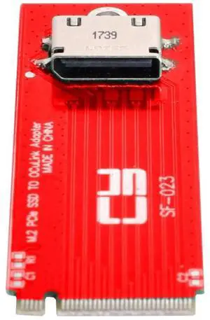 JAENFONG Adapter PCI-E 4.0 M.2 M-Key to Oculink SFF-8612 SFF-8611 Host Adapter for PCIe Nvme SSD 2260