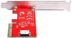 JAENFONG Adapter PCI-E 4.0 Express 4.0 x4 to Oculink Internal SFF-8612 SFF-8611 Host Adapter for PCIe SSD with Bracket