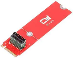 JAENFONG Card PCI-E 5.0 M.2 M-Key to MCIO Mini Cool Edge IO Female Host Adapter for PCIe Nvme SSD 2280 2230
