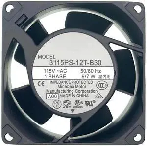 JAENFONG New Cooling Fan for 3115PS-12T-B30 115V-AC 50/60HZ 9/7W 3200RPM 8CM 8038 Size80 * 80 * 38mm.