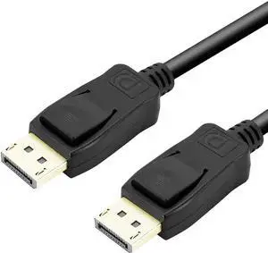 JAENFONG  4K DisplayPort to DisplayPort Cable (DP to DP Cable, Display Port Cable) 6 Feet - 4K 60Hz, 2K 144Hz Monitor Support ,Black