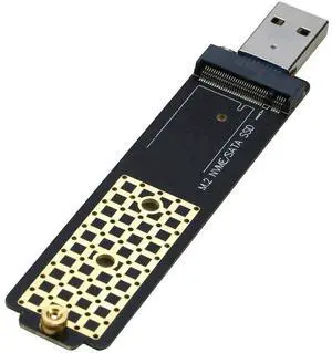 JAENFONG M.2 to USB Adapter, Vszerda NVMe to USB 3.1 Reader Card Compatible with Both NVMe (PCI-e) M Key SSD & (B+M Key SATA Based) NGFF SSD