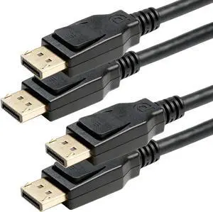 JAENFONG  8K DisplayPort to DisplayPort 1.4 Cable DisplayPort Cable 6ft 2-Pack DP to DP Cable Cord with [1440P@144Hz 1080P@240Hz 4K@120Hz 8K@60Hz] & HDR Support -Gold