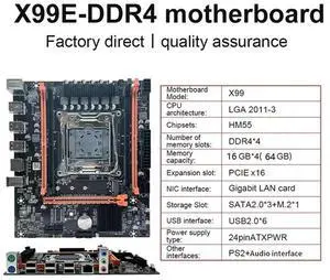 JAENFONG X99E Motherboard+E5 2673 V3 CPU Dual Channel Supports 4XDDR4 RECC RAM PCIE X16 NVMe Gigabit LAN Card Desktop Motherboard