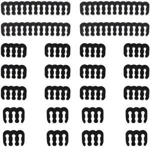 JAENFONG 24PCS Computer Wire Harness Comb Wire Harness Comb 18AWG Wire Clip 24 pins x 4 8 pins x 12 6 pins x 8 for Computer Wire Harnessing Manage Wires Black