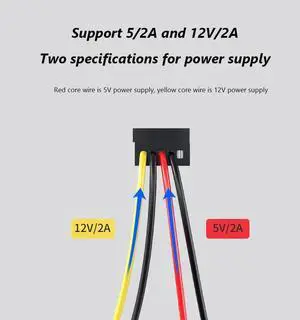 JAENFONG Power Cable Server DIY Splitter Cord SATA 1 to 5 SATA Hard Disk Power Supply Splitter Adapter Cable Cord for PC Sever