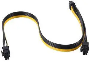 JAENFONG PCI-E 8 Pin Male To Dual 8 Pin (6+2) Male PCI Express Power Adapter Cable For Modular Power Supply Cable 60Cm+20Cm