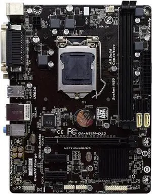 Computer Motherboards Fit forGigabyte GA-H81M-DS2 Desktop Motherboard H81 Socket LGA 1150 I3i5 I7 DDR3 16G Micro-ATX UEFI BIOS Original Mainboard