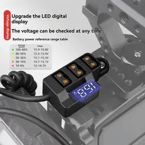 JAENFONG Power Conversion Cable Camera Power Supply Conversion Line 180° Rotatable For V-Type Power Supply