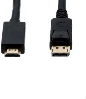 JAENFONG  (15 Feet) Ultra HD Displayport 1.2 Male to HDMI Male 28AWG 4K@30Hz w/Audio Output and Gold Connectors
