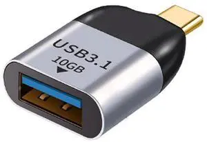 JAENFONG USB C OTG Adapter,USB 3.0 Type A Female to USB 3.1 Type C Male Host OTG Data 10Gbps Adapter for Laptop & Phone