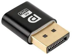 JAENFONG DP - DisplayPort Display Emulator EDID Emulator Plug 2K (fit Headless 2560x1600@60Hz) 4K 4096x2160@17Hz Display Port Dummy Plug DisplayPort Compatible (2K-2560x1600@60Hz) (1PCS)