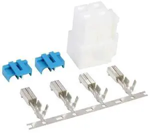 JAENFONG 4-Pin Short Wave Radio Power Supply Socket Cable Cord Connector Power Socket Cable Connector for YAESU FT-450 for KENWOOD TS-480