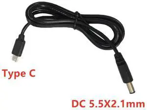JAENFONG 5V USB 3.0 Type C Male to DC 5.5X2.1mm Male Charge Cable Charging Cord Adapter Power supply Cable for Router Laptop Speaker Mode