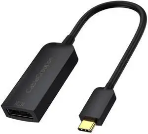 JAENFONG  USB C to DP Adapter 4K@60Hz, USB C to DisplayPort Adapter, Compatible with iPhone 16 15 Pro Max Plus, MacBook Pro Air, Mac Mini, iPad Pro, XPS, Galaxy, Rift S, Black