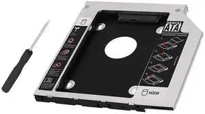JAENFONG 2nd HDD SSD Hard Drive Caddy Tray Replacement for MacBook Pro 13/15/17 inch A1278 A1286 A1297 2008 2009 2010 2011 2012 Internal Laptop CD/DVD-ROM Optical SuperDrive Adapter to 2.5 Inch 9.5MM