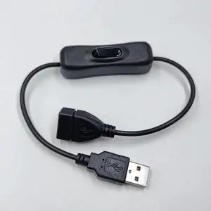 JAENFONG 30cm USB Cable with Switch ON/OFF Cable Extension Toggle for USB Lamp USB Fan Power Supply Line Durable HOT SALE Adapter
