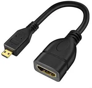 JAENFONG Micro HDMI-compatible Cable Male To HDMI-compatible HD Female Adapter Convertor Micro-HDMI to HDMI-compatible Extension Cable