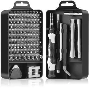 JAENFONG Precision Screwdriver Set, Professional Grade 115 in 1 Magnetic Repair Tool Kit for Electronics, Computer, iPhone, Laptop, Game Console, Watch, Eyeglasses, Modding, and DIY Projects