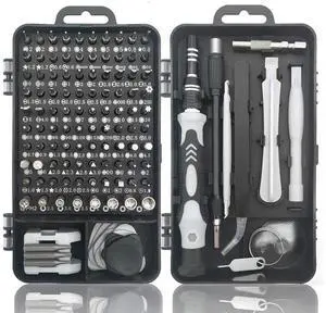 JAENFONG Precision Screwdriver Set 115 in 1 Repair Tools Kit with Magnetic Driver Kit,Electronics Precision Screwdriver Set with Portable Bag for Repair Computer, Cell Phone, PC, iPhone,Lap Black
