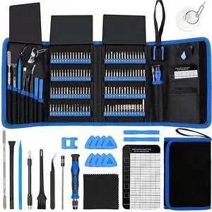 JAENFONG Screwdriver Sets 142-Piece Electronics Precision Screwdriver with 120 Bits Magnetic Repair Tool Kit Compatible For iPhone, MacBook, Computer, Laptop, PC, Tablet, PS4, Xbox, Nintendo