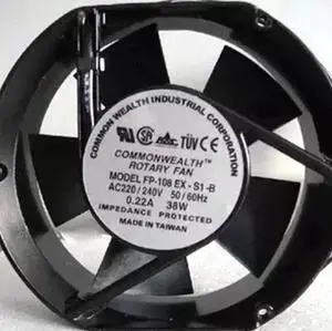 JAENFONG 1 PCS COMMONWEALTH ROTARY FAN FP-108EX-S1-B AC 220/240V 38W 0.22A 170*150*51mm JAENFONG 1 PCS COMMONWEALTH ROTARY FAN FP-108EX-S1-B AC 220/240V 38W 0.22A 170*150*51mm