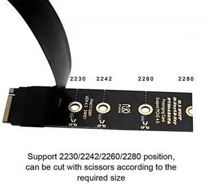 JAENFONG M.2 NVMe To Oculink Female Adapter Cable Laptop External Graphics Card Extension Cable for Stable Transmission in Gaming PC