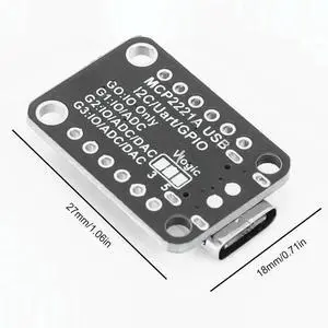JAENFONG MCP2221A General Purpose USB To GPIO ADC I2C USB To GPIO Converter USB To GPIO Module Board for Adafruit Stemma QT/Qwiic JAENFONG MCP2221A General Purpose USB To GPIO ADC I2C USB To GPIO Converter USB To GPIO Module Board for Adafruit Stemma QT/Qwiic