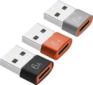 JAENFONG USB c to USB Adapter Female Male usbc Type c Converter Mini Phone Cord Plug Connector Fast Laptop Bulk 3 Pack