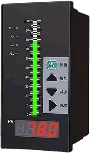 Intelligent Digital Display Temperature Automatic Liquid Level Controller RS485 4 Relay Alarms Tank Level Control Instrument(4 Relay Out DC24V)