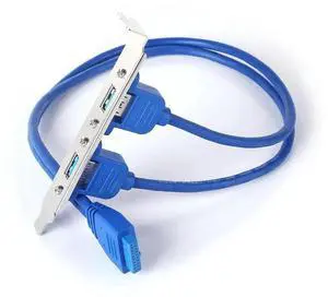 JAENFONG PC Connecting Line Pro Motherboard Usb 3.0 20pin to Dual Usb3.0 Cable/usb3.0 Rear Chassis Baffle Cable