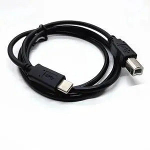 JAENFONG Type C to USB B 2.0 Printer Cable Braided Printer for Brother MacBook Pro MIDI Controlle Cable